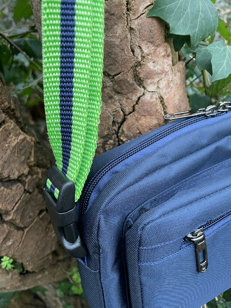 Crossbody Dog Walking Bag in Navy with 3 strap options - Image 8