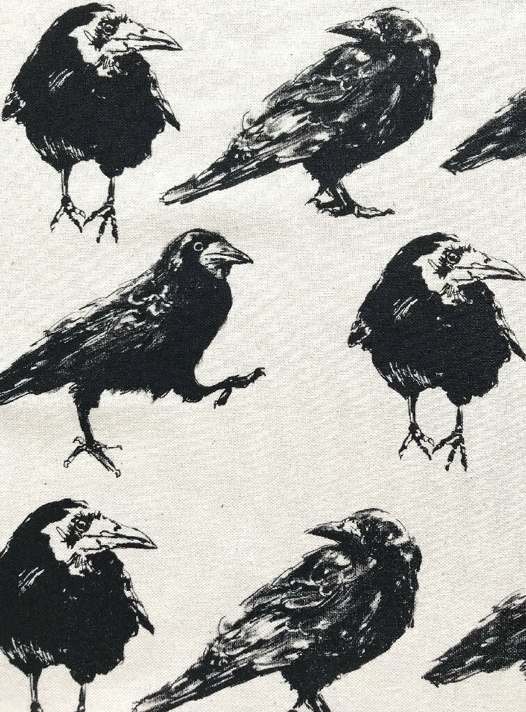 Crows Rule Hand Screenprinted Cotton Tea-towel - Image 3