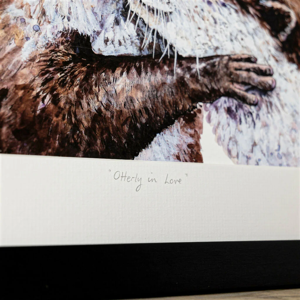 Cuddling Otters Limited Edition Print 'Otterly in Love' | Jina Gelder Illustration - Image 3