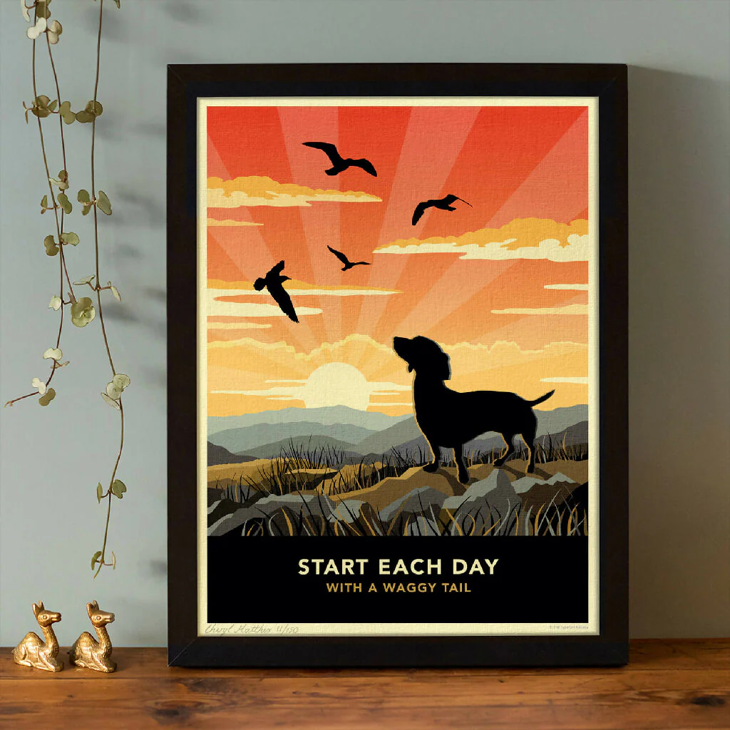 DACHSHUND ‘WAGGY TAILS’ LIMITED EDITION ART PRINT