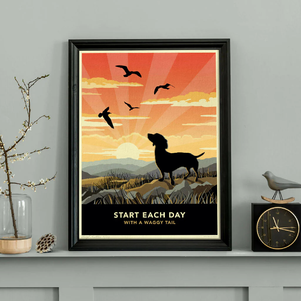 DACHSHUND ‘WAGGY TAILS’ LIMITED EDITION ART PRINT - Image 2
