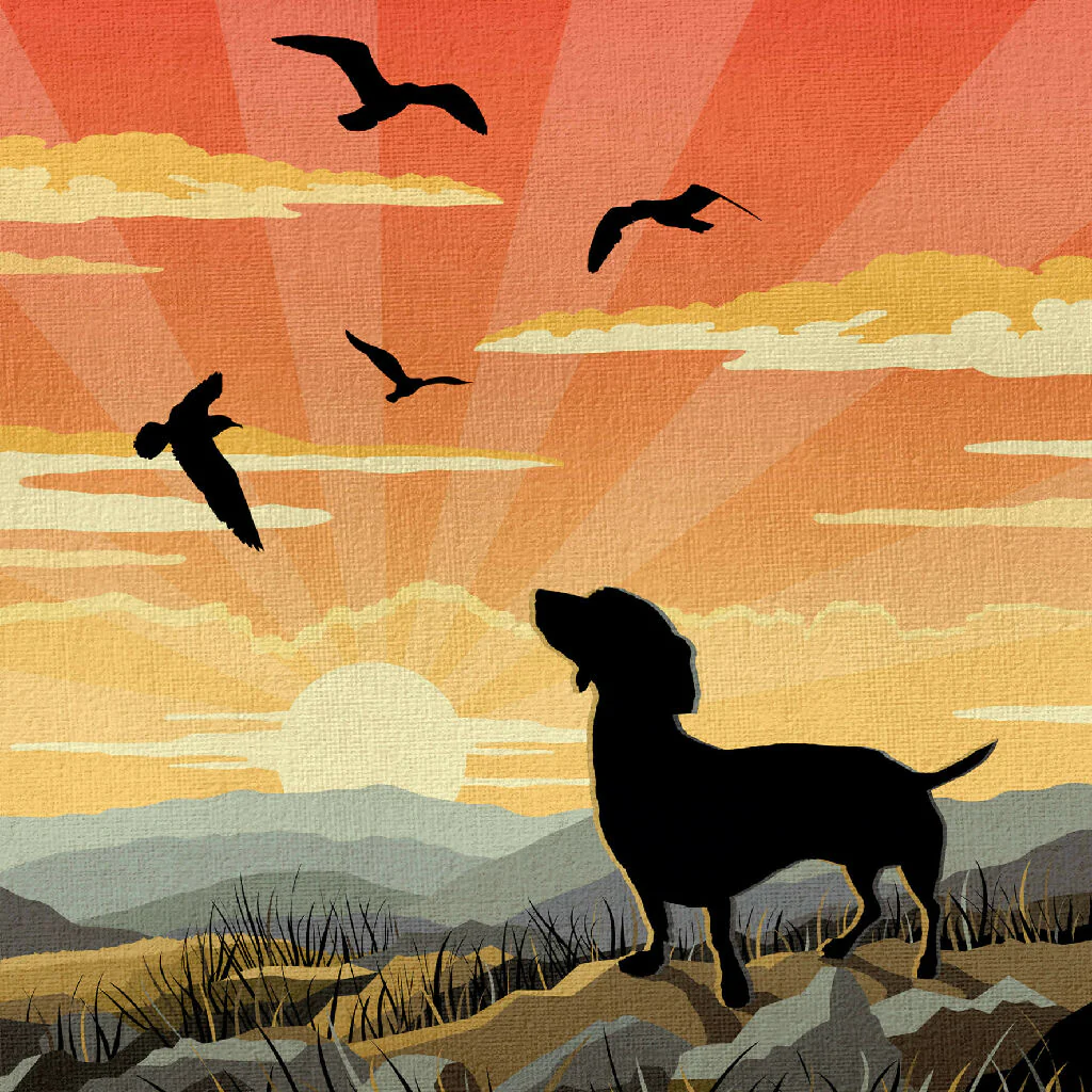 DACHSHUND ‘WAGGY TAILS’ LIMITED EDITION ART PRINT - Image 7
