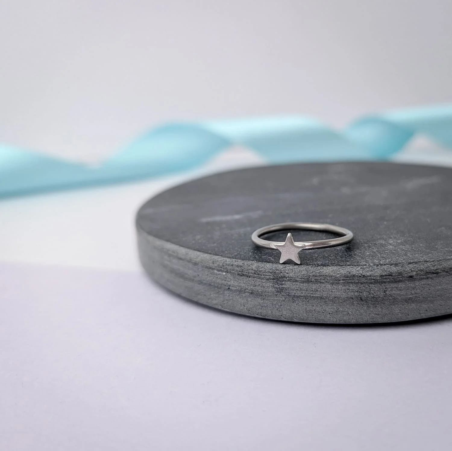 Dainty 6mm Star Ring in Recycled Sterling Silver - Image 2