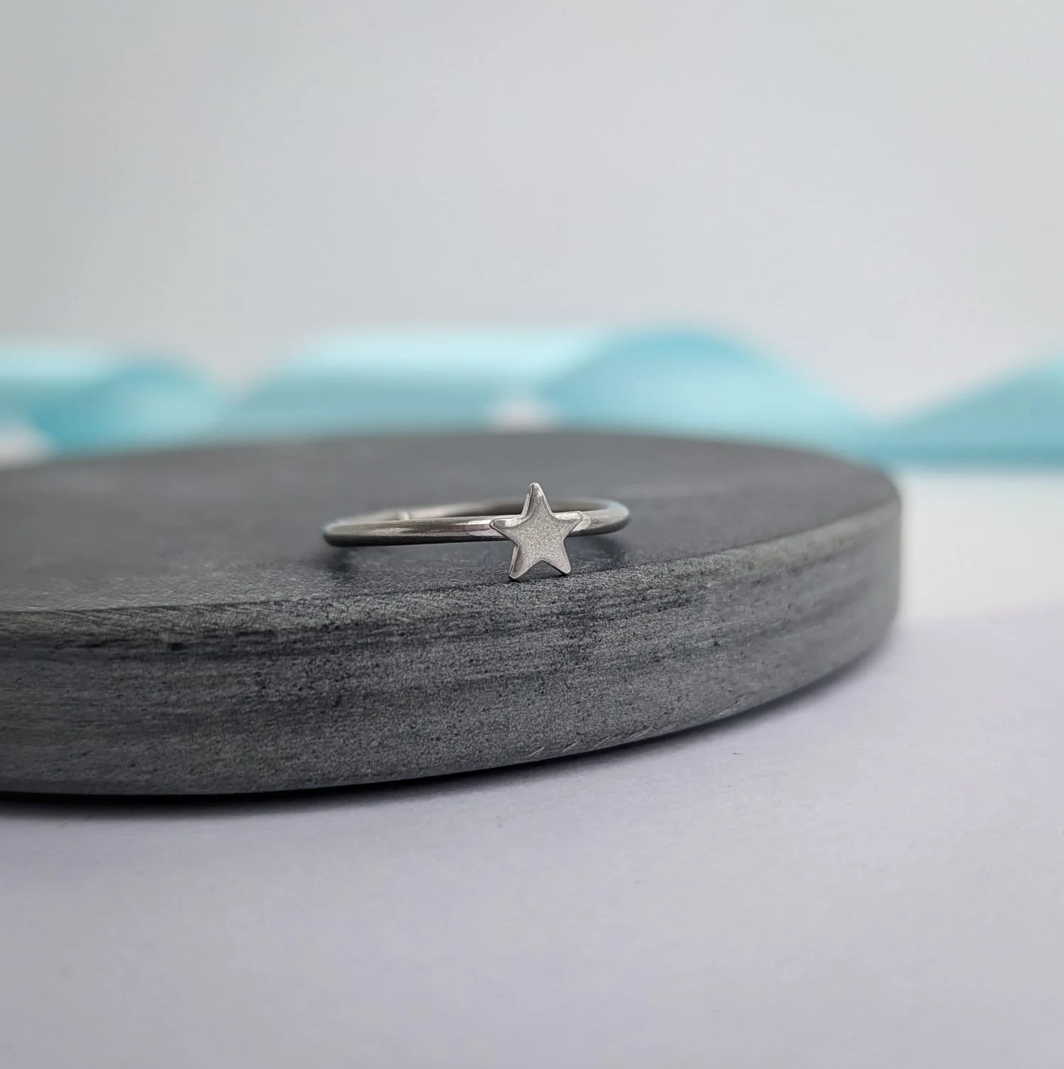 Dainty 6mm Star Ring in Recycled Sterling Silver - Image 5