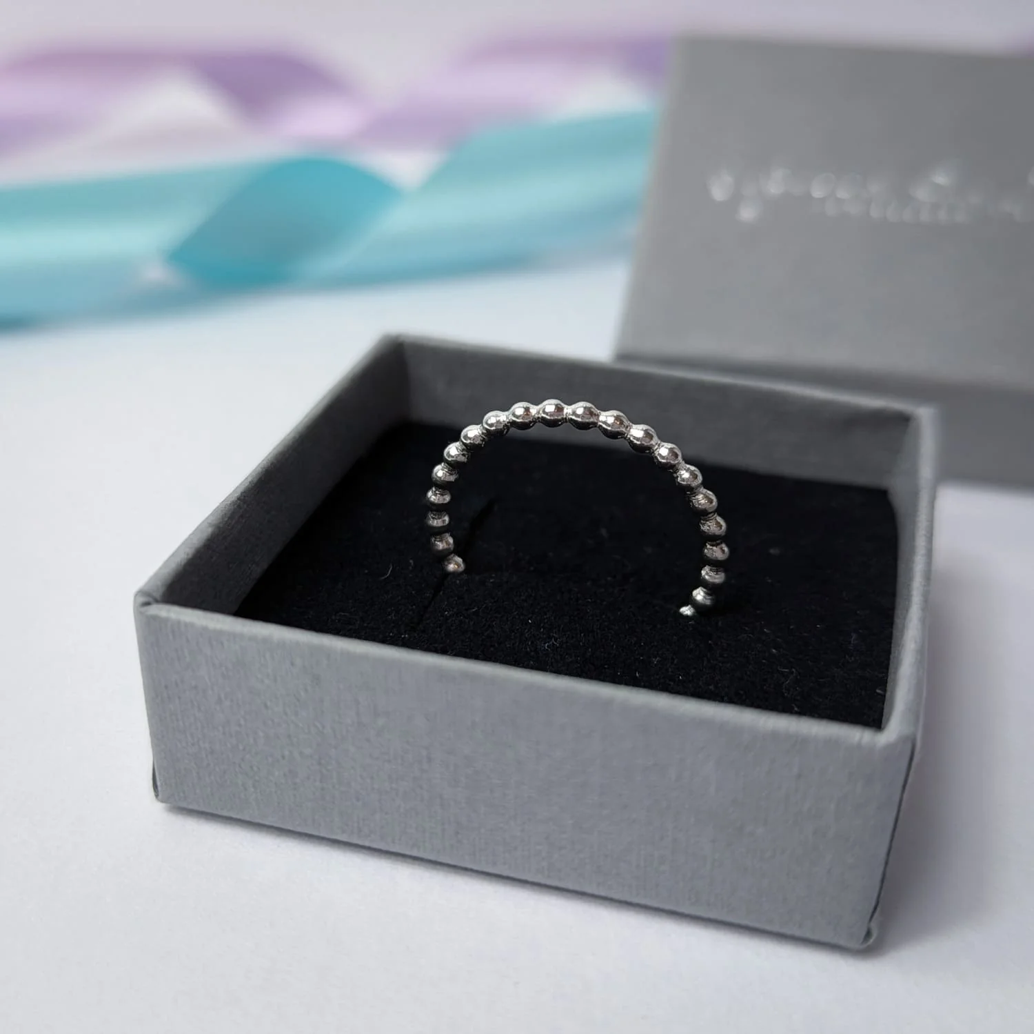 Dainty Stacking Ring in Recycled Sterling Silver - Image 3