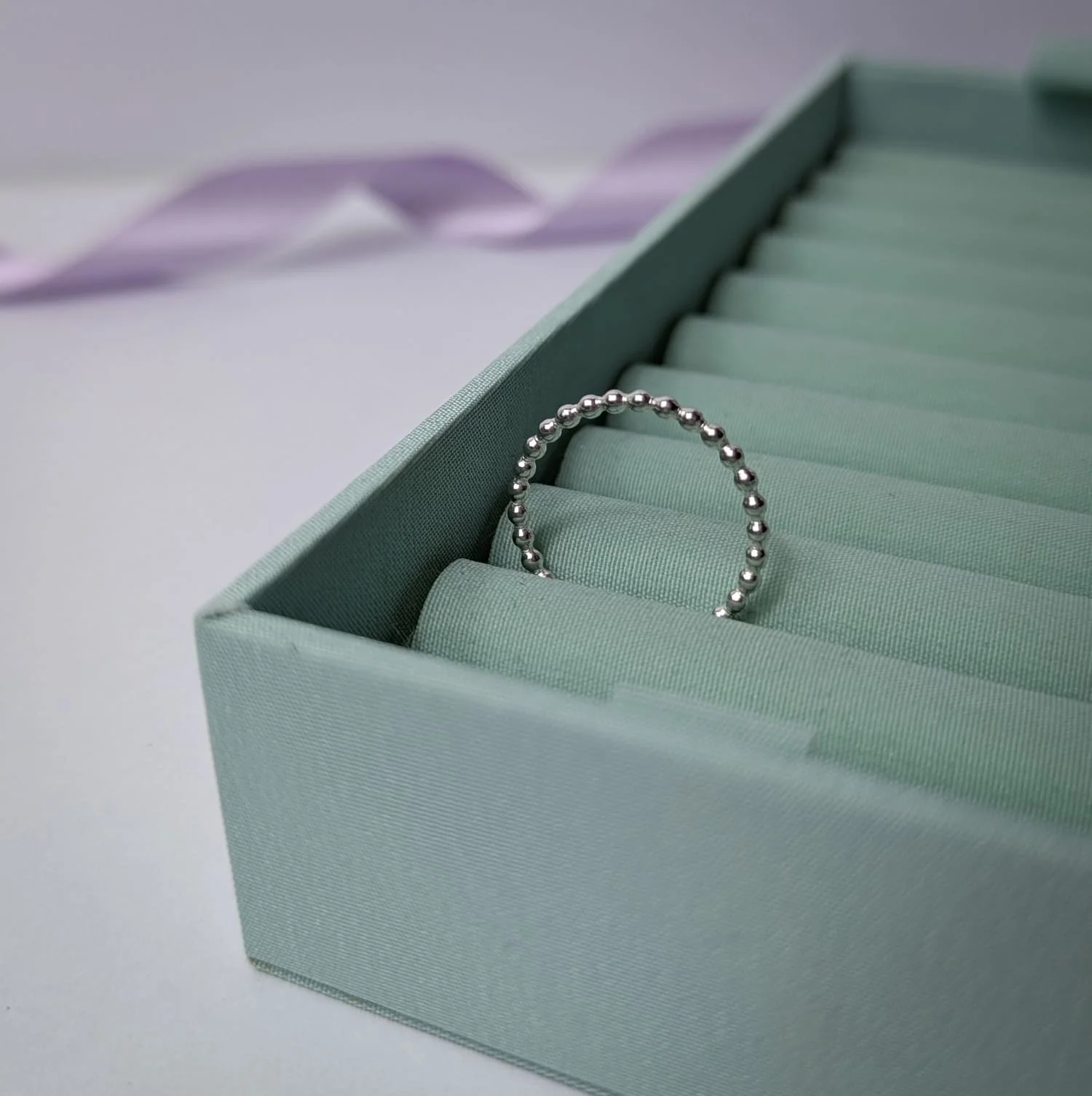 Dainty Stacking Ring in Recycled Sterling Silver - Image 4