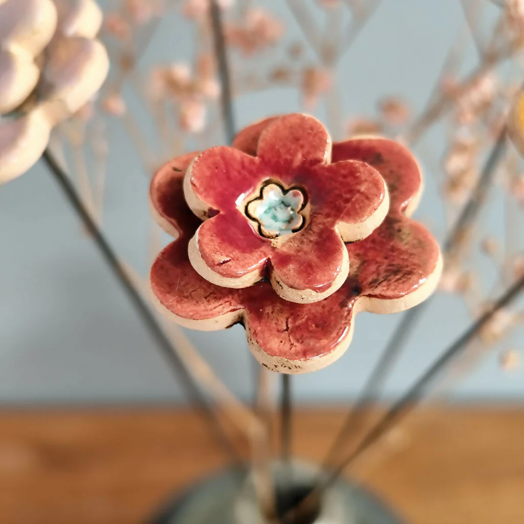 Daisy Ceramic Flower Stems - Handmade Bouquet - Image 4