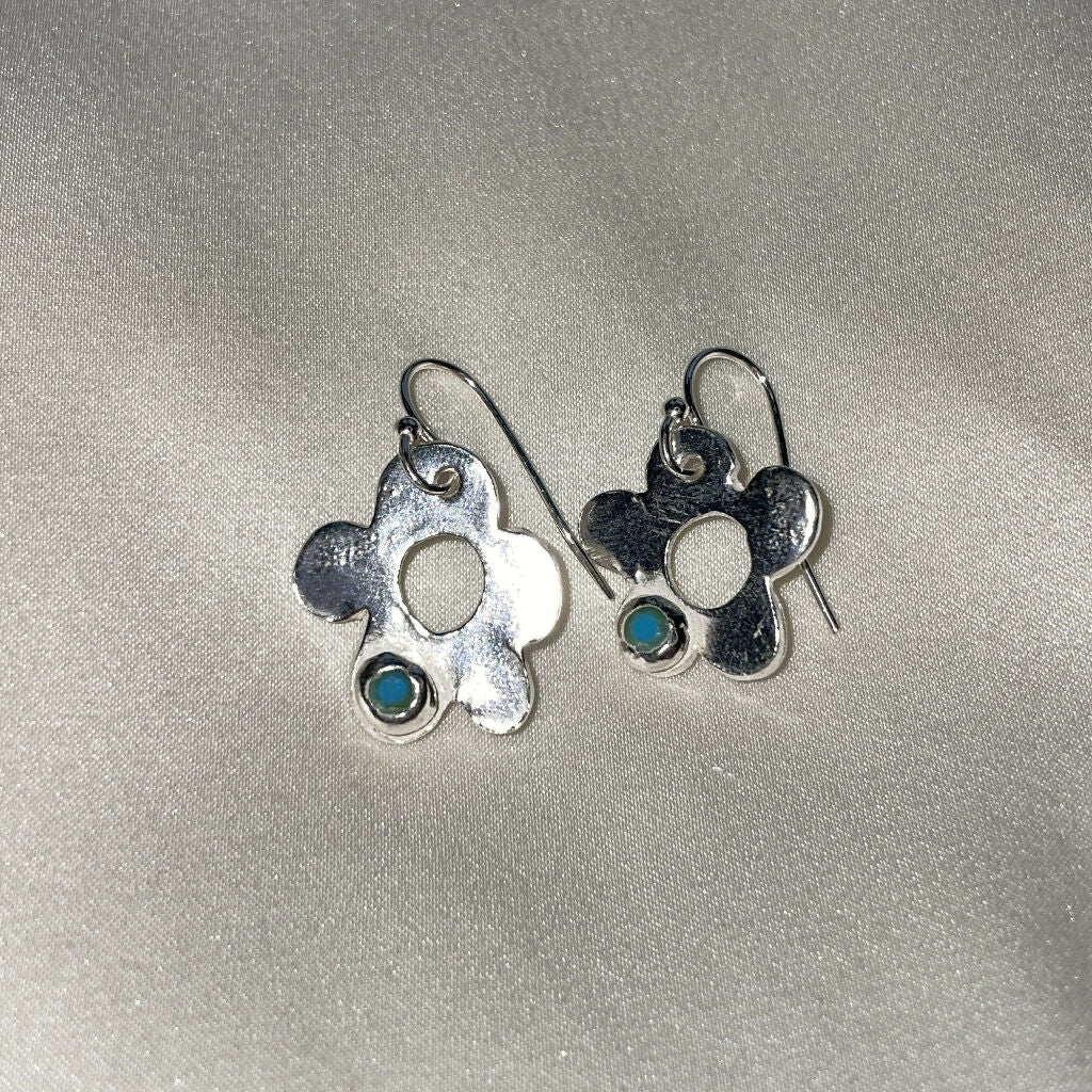 Daisy Drop Sterling Silver Earrings - Image 5