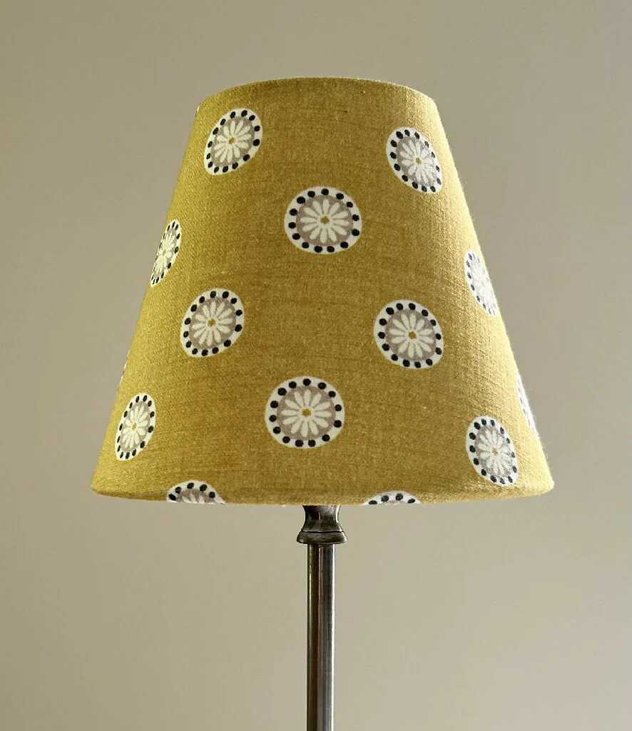Daisy Spot Lampshade in Ochre