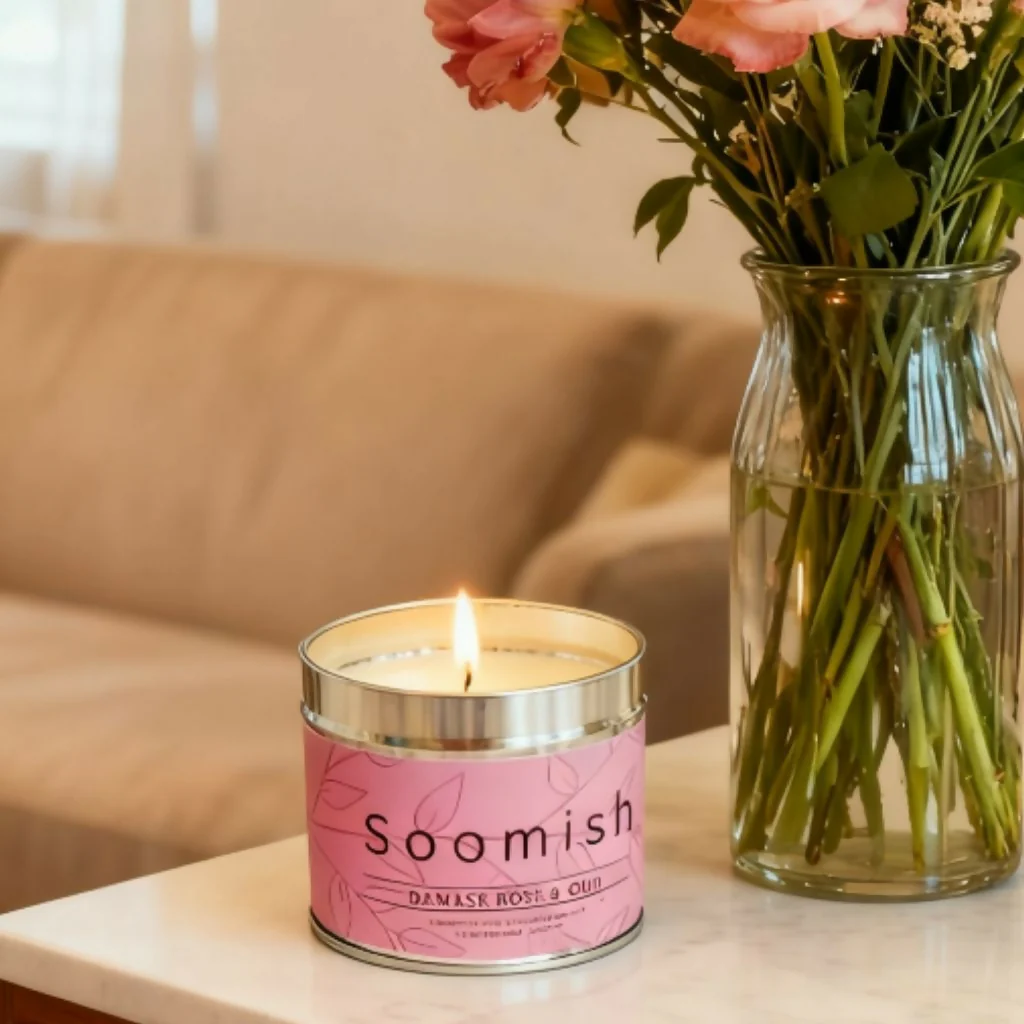 Damask Rose & Oud Tin Candle
