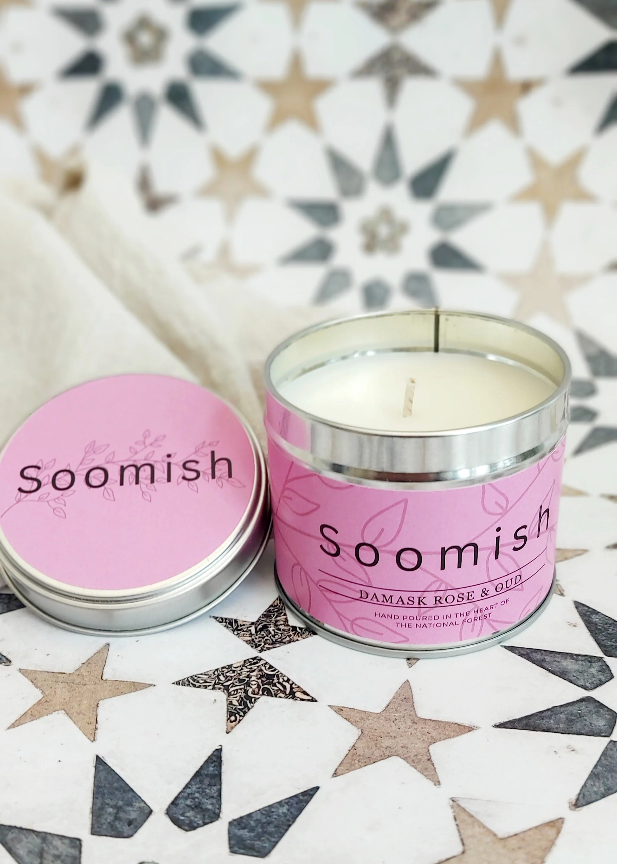 Damask Rose & Oud Tin Candle - Image 5