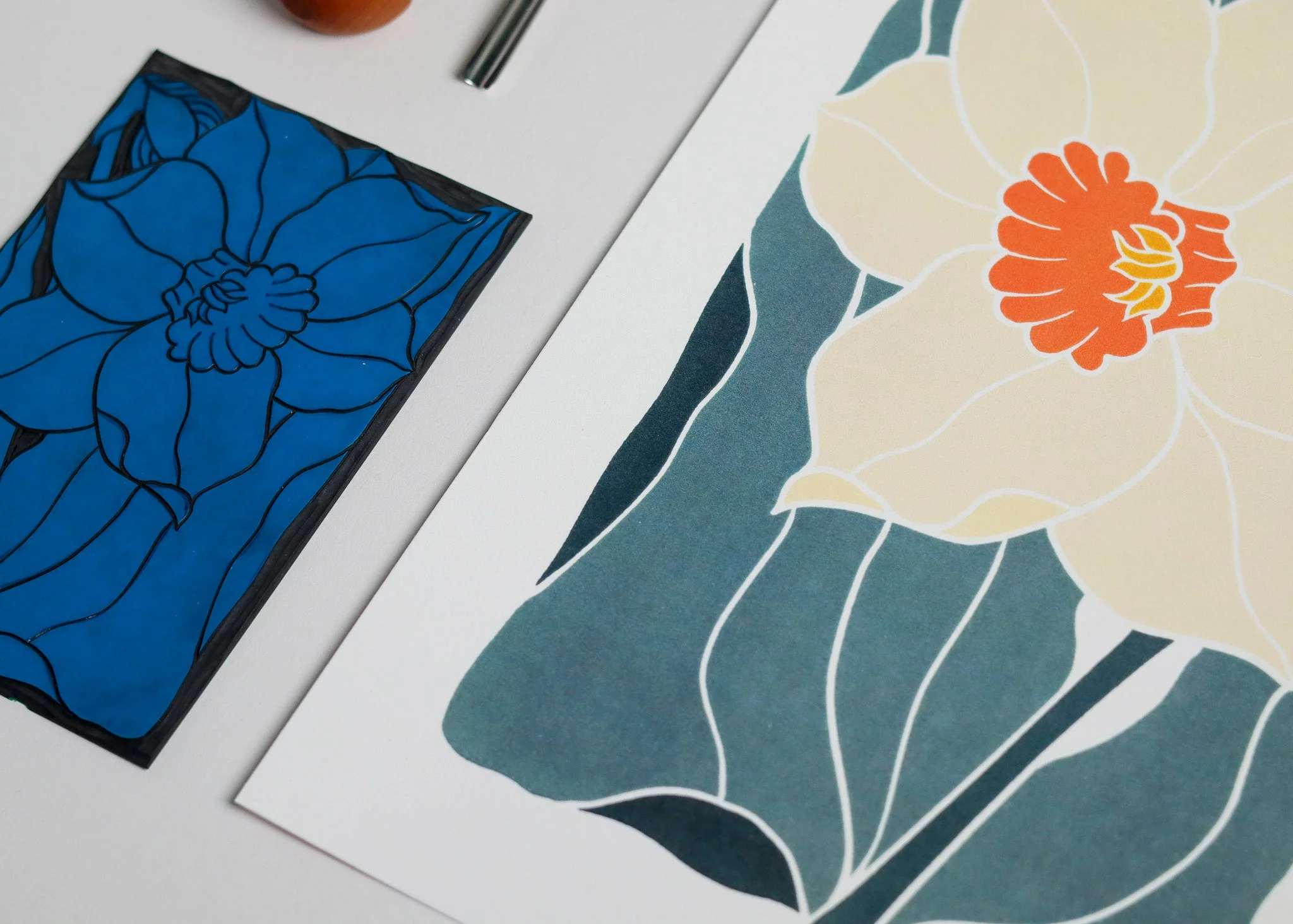 Dancing Bright Daffodil | Art Print on Cotton Paper - Image 2