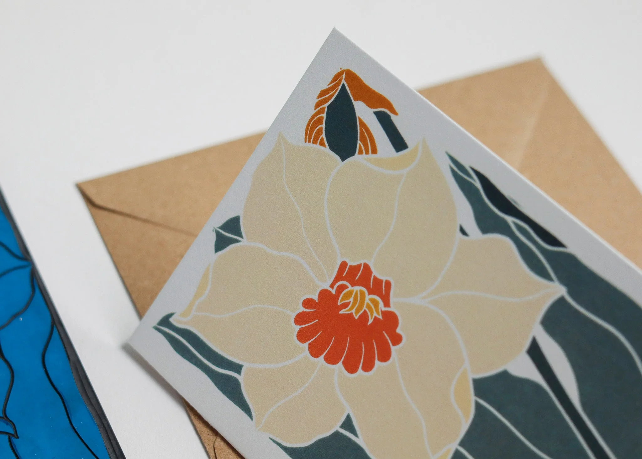 Dancing Bright Daffodil Luxury Cotton Card | Single Card & Envelope - Image 5