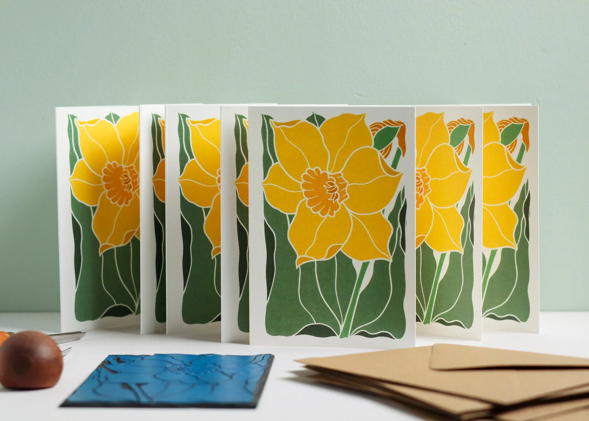 Dancing Daffodil | Set of 8 Notecards & Envelopes