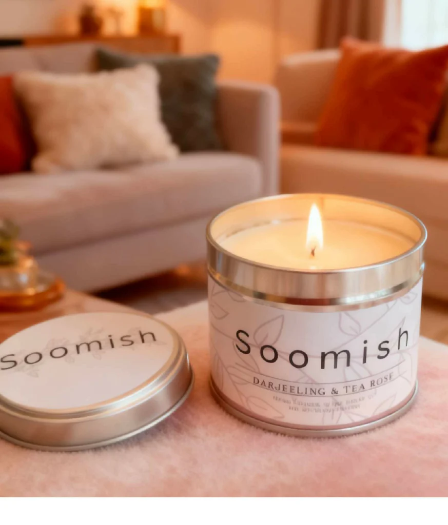 Darjeeling & Tea Rose Tin Candle
