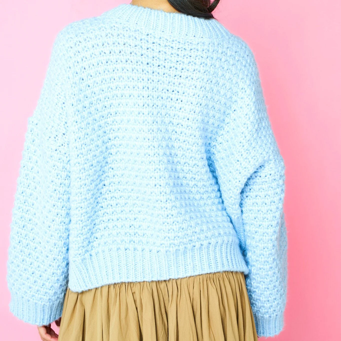 Darwin Oversized Chunky Knit Jumper Blue - Image 5
