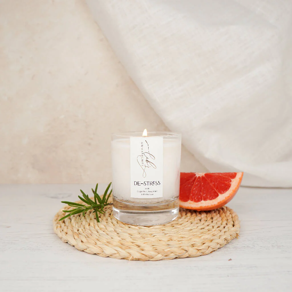 De-Stress Essential Oil Aromatherapy Candle - Image 2