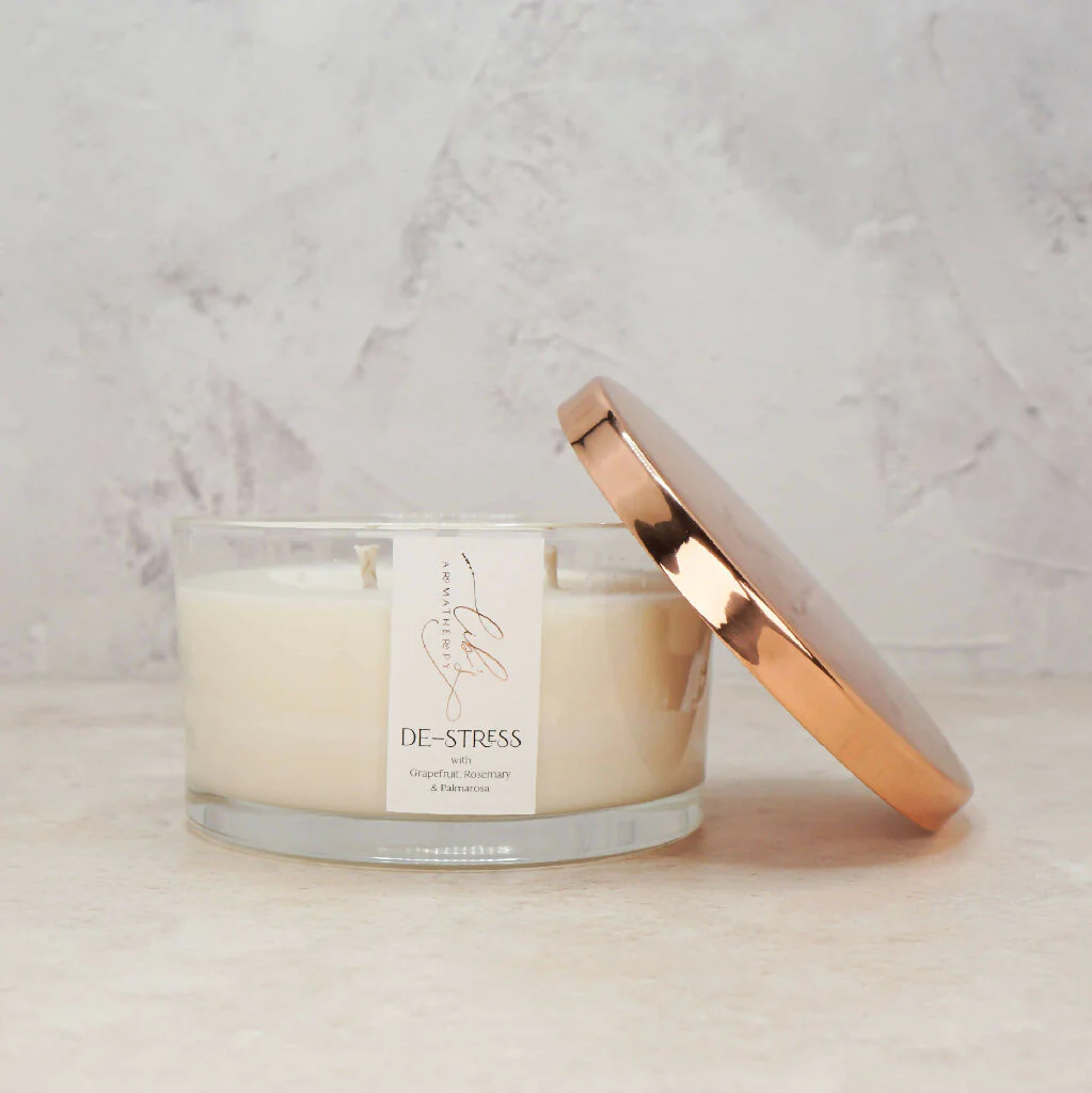 De-Stress Essential Oil Aromatherapy Candle - Image 6