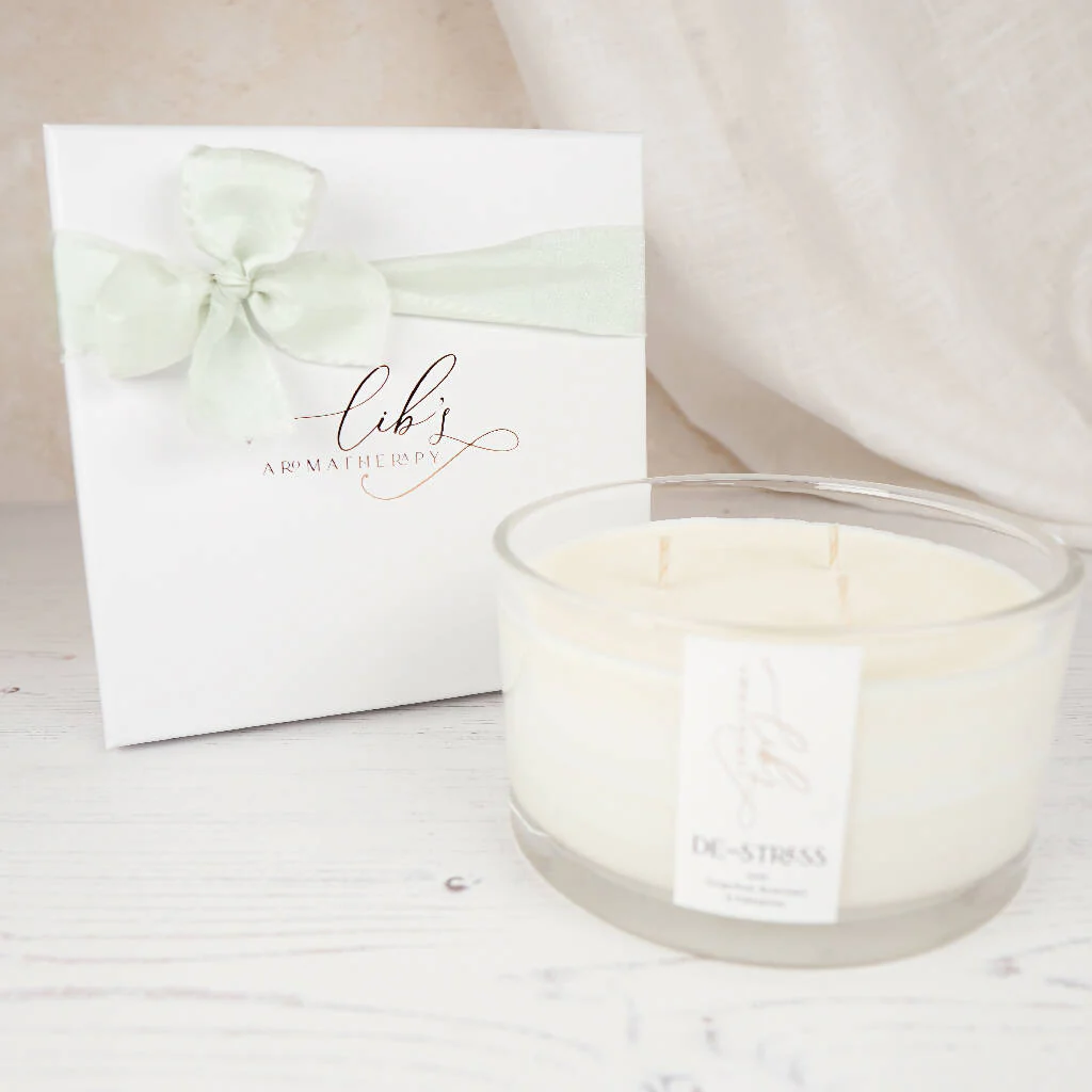 De-Stress Essential Oil Aromatherapy Candle - Image 8