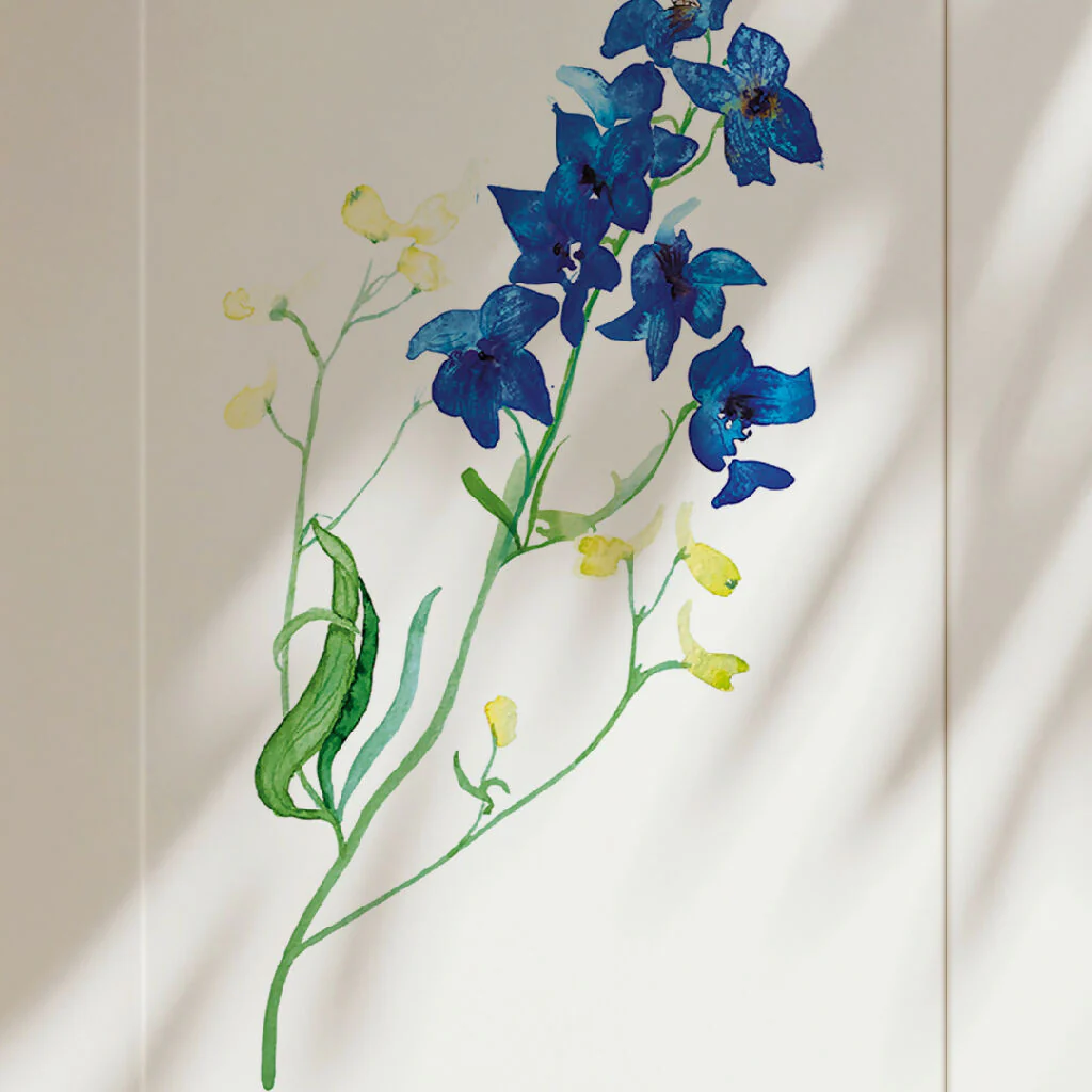 Delphinium Watercolour Giclée Fine Art Print - Image 2