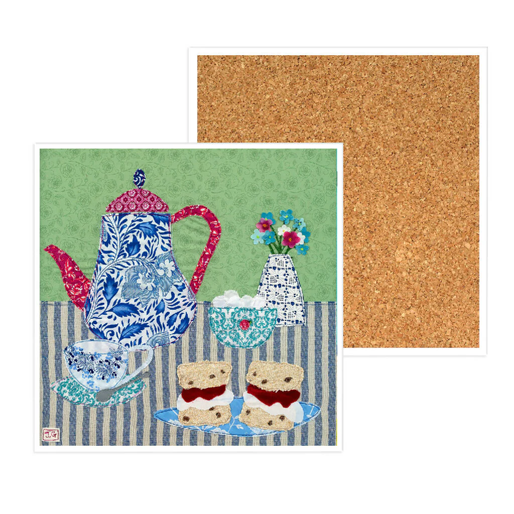 Devon Cream Tea Ceramic Coaster - Image 2