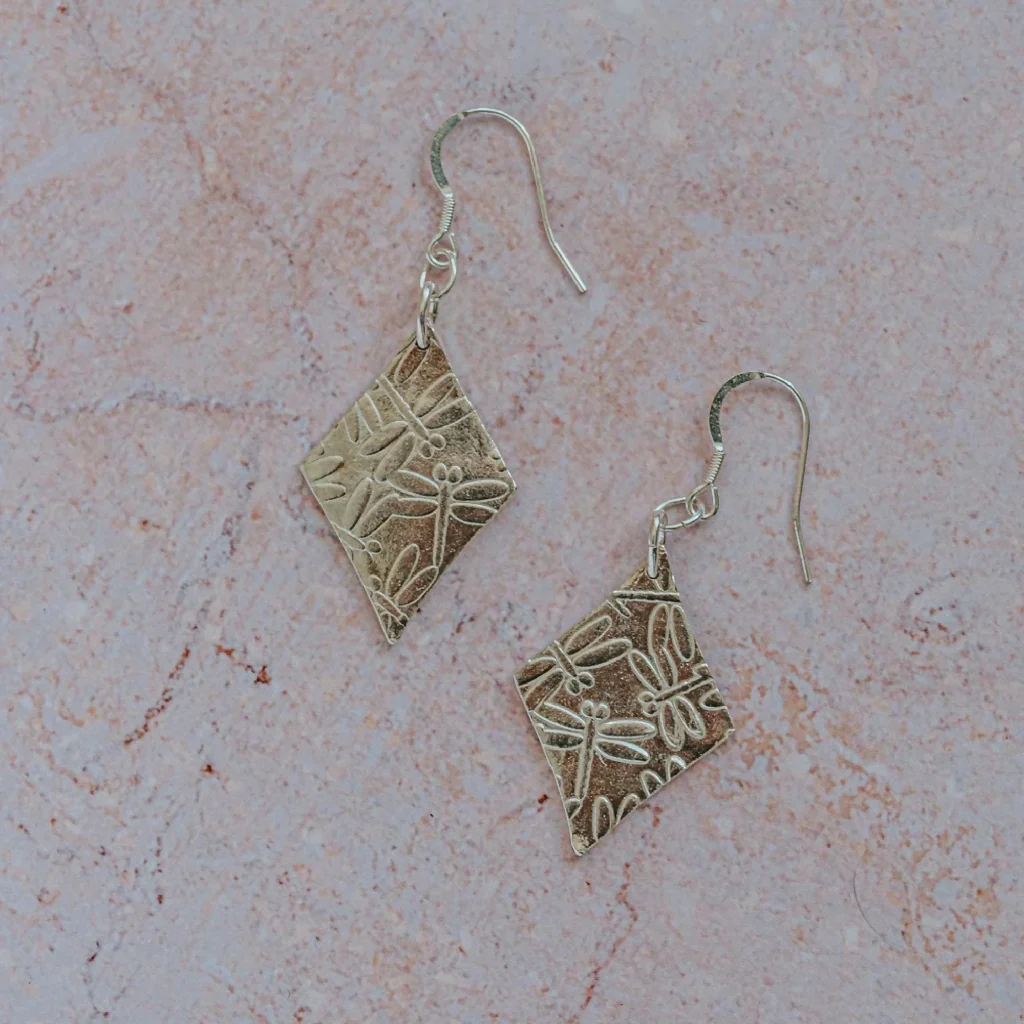Diamond Dragonfly Earrings - Image 2