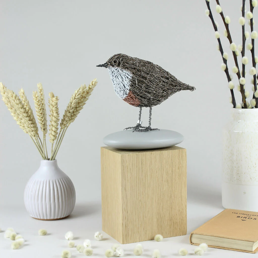 Dipper Wire Bird Sculpture - Image 6