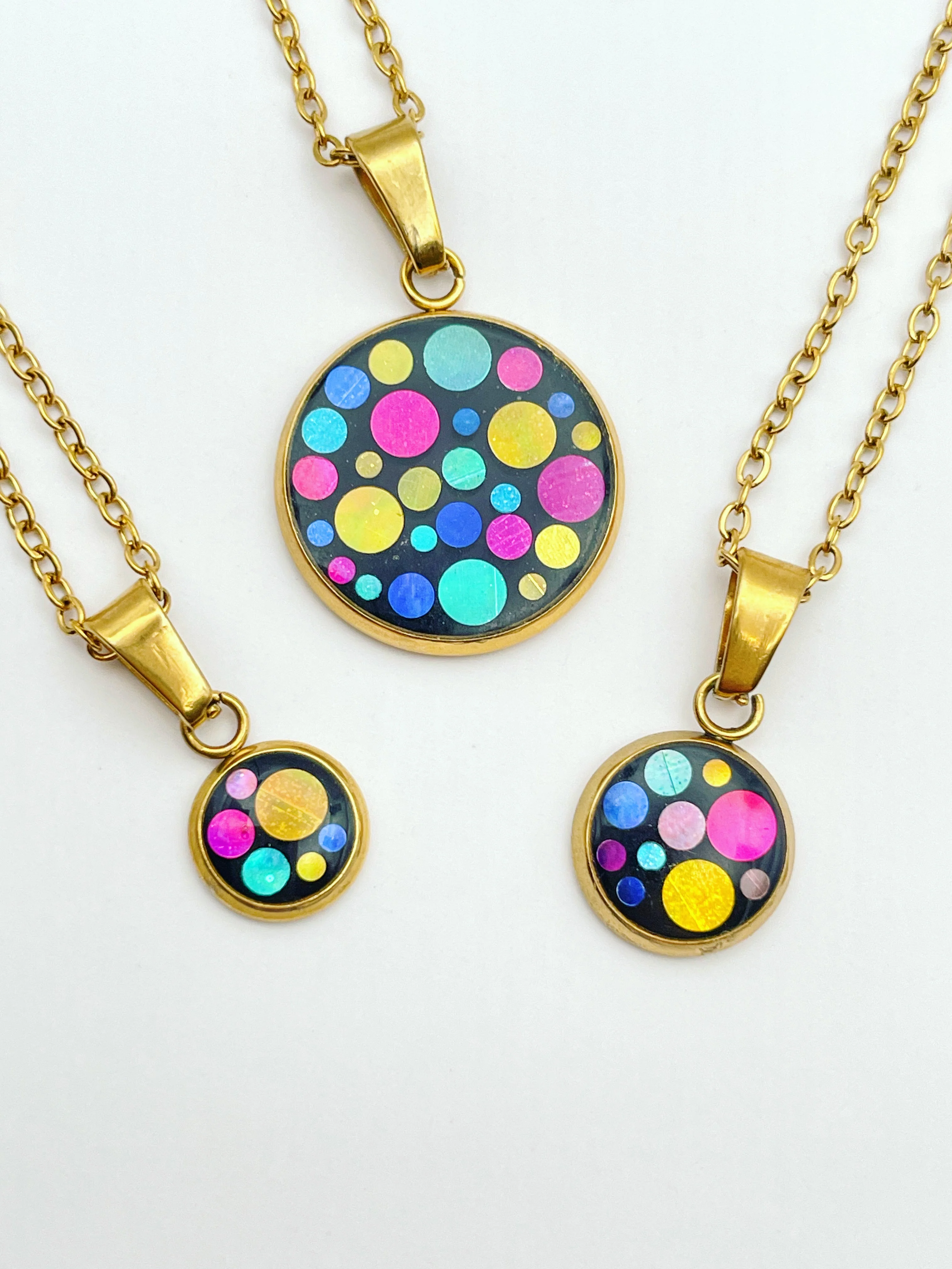 Disco charm necklace in micro, mini or small size - Image 2