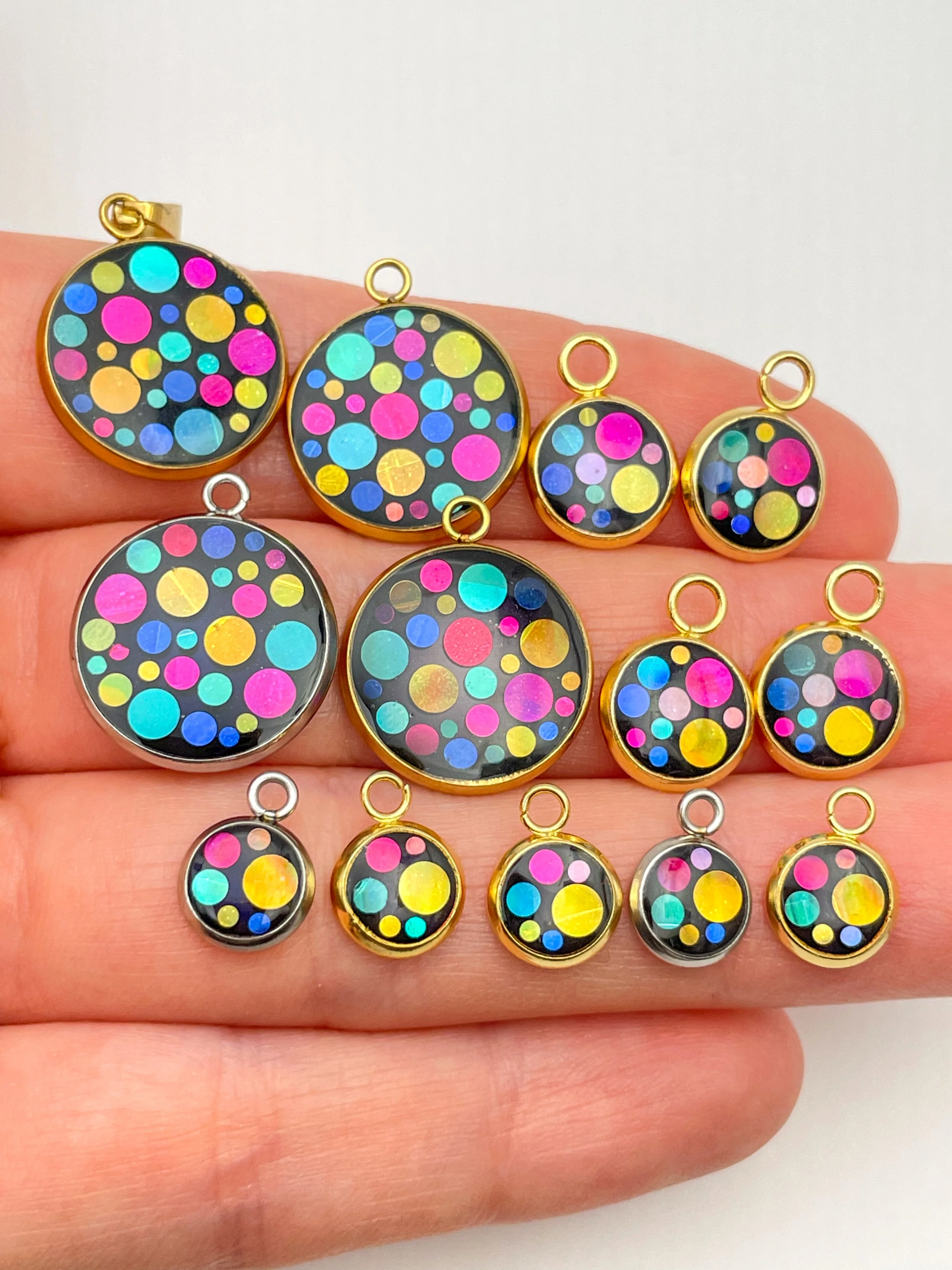Disco charm necklace in micro, mini or small size - Image 4