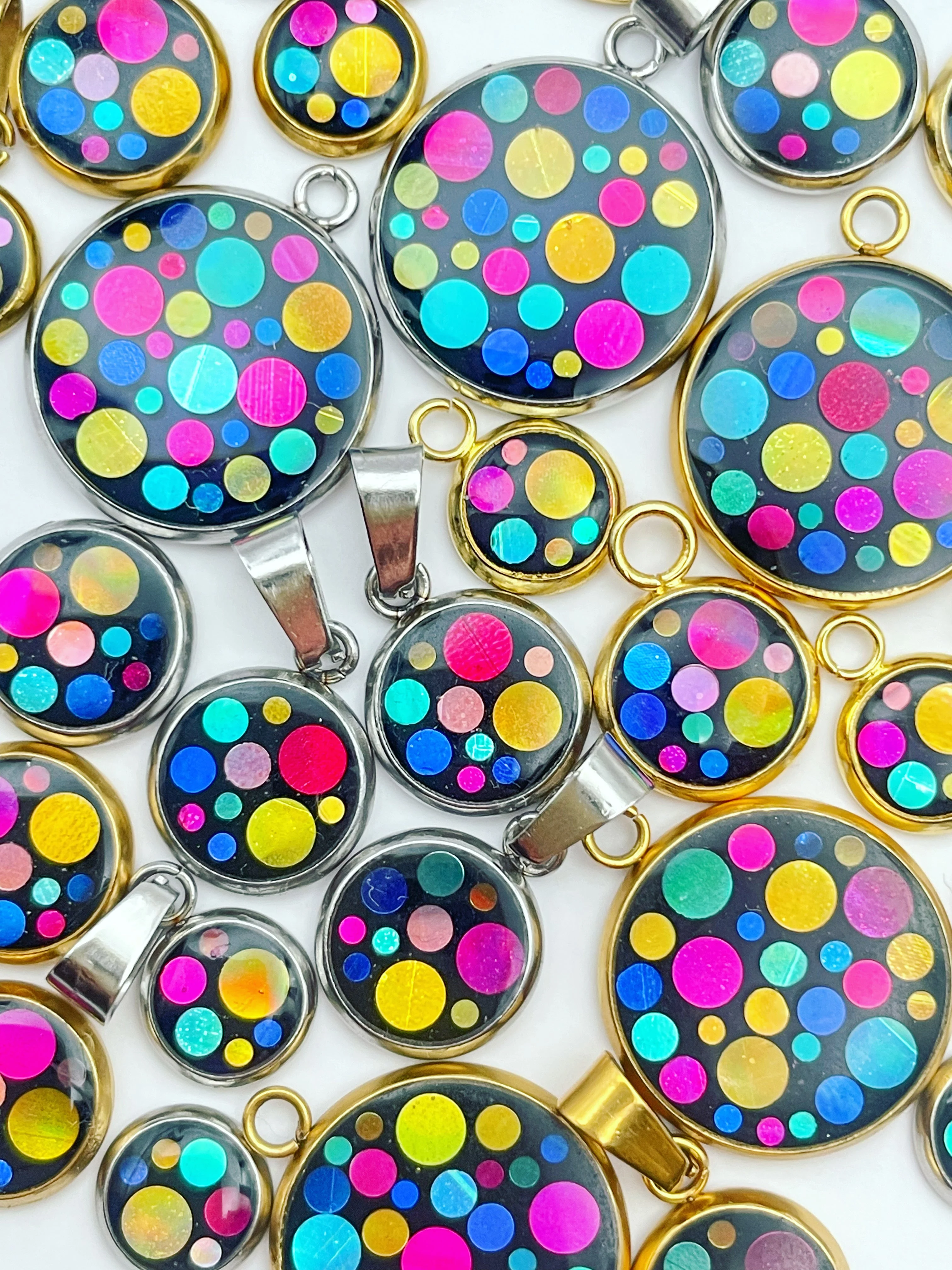 Disco charm necklace in micro, mini or small size - Image 6