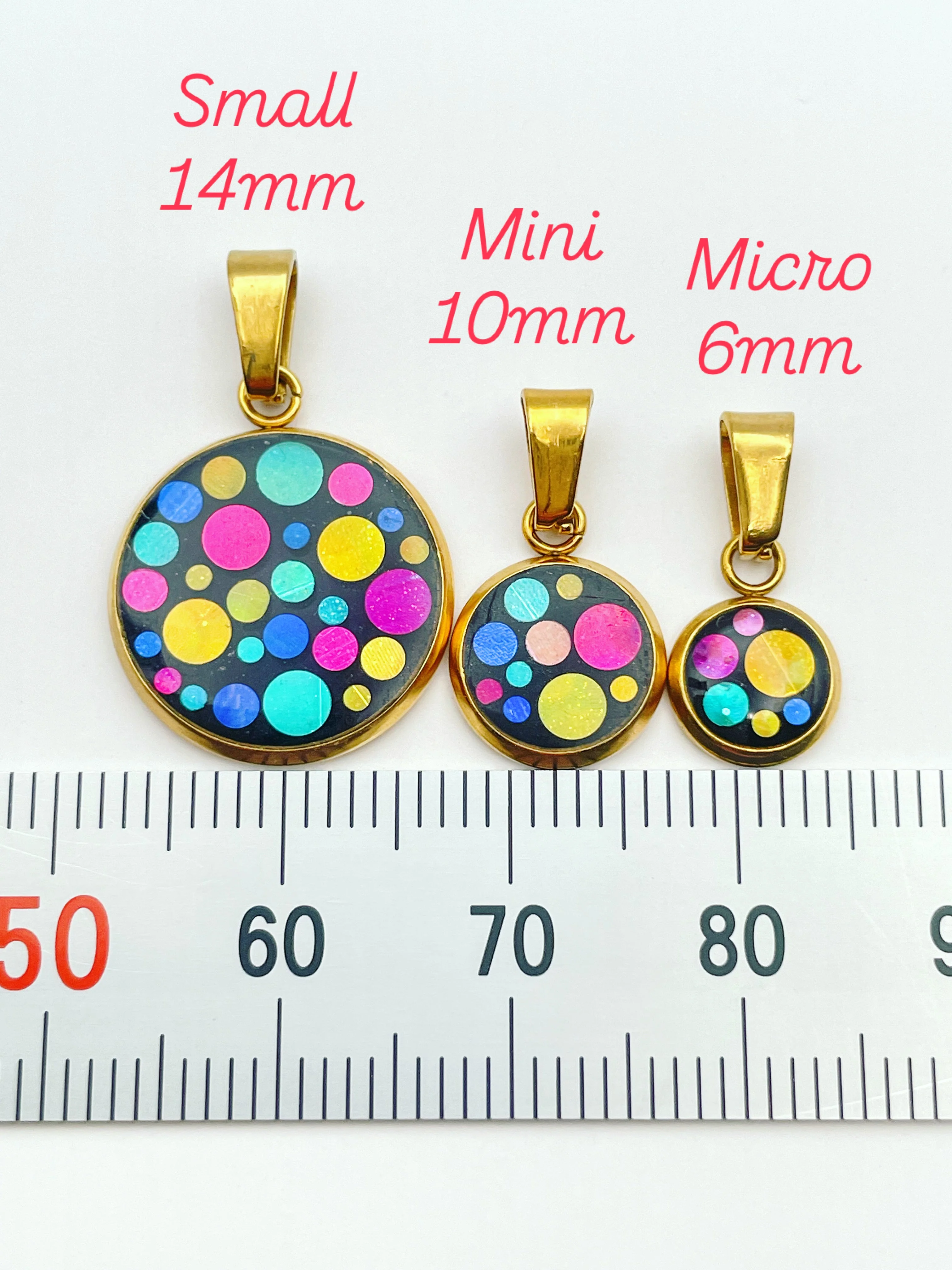 Disco charm necklace in micro, mini or small size - Image 8