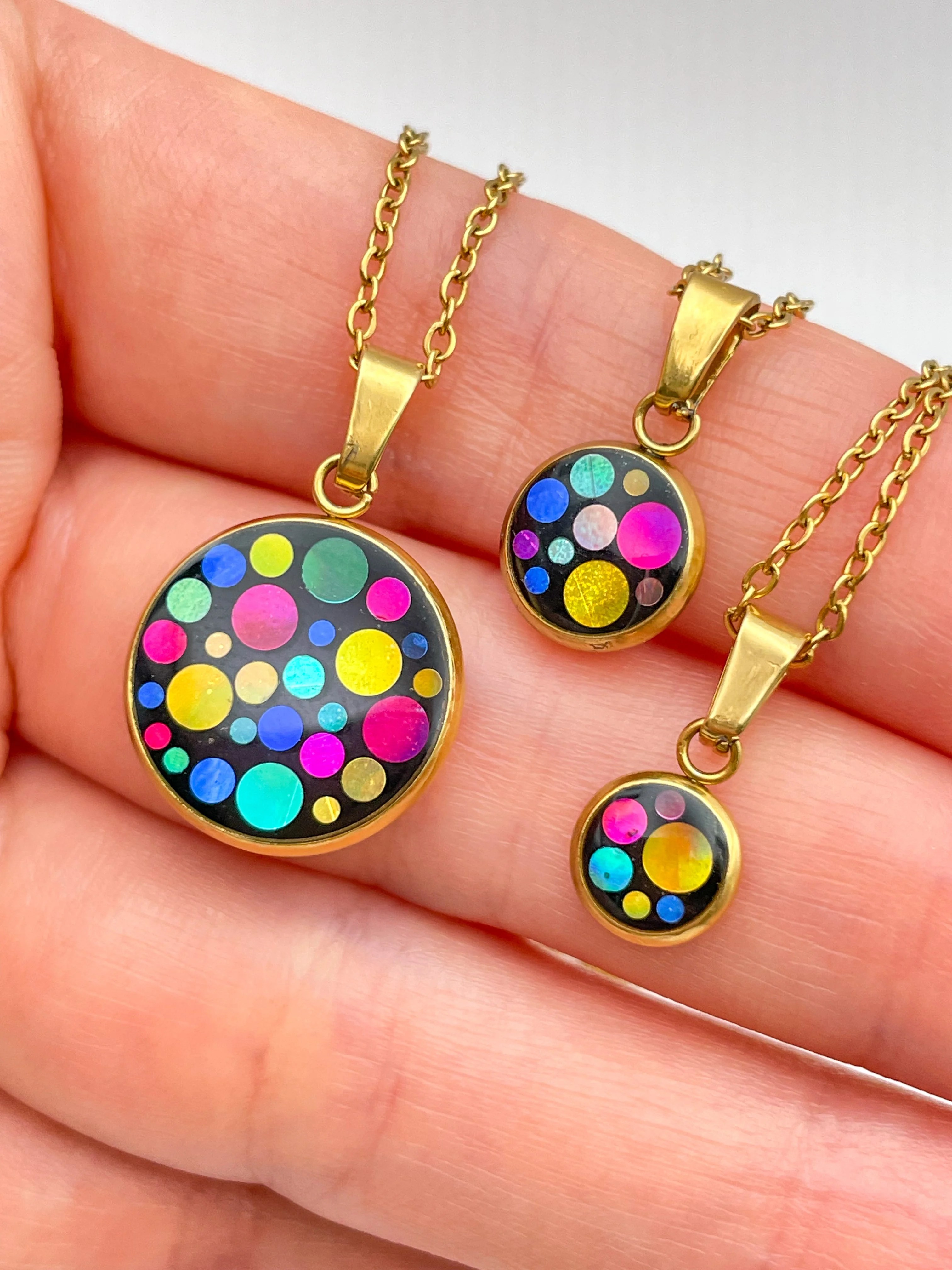 Disco charm necklace in micro, mini or small size - Image 9