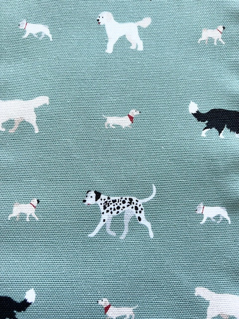 Dog Design Tea Towel in Sage or Blue - Image 3