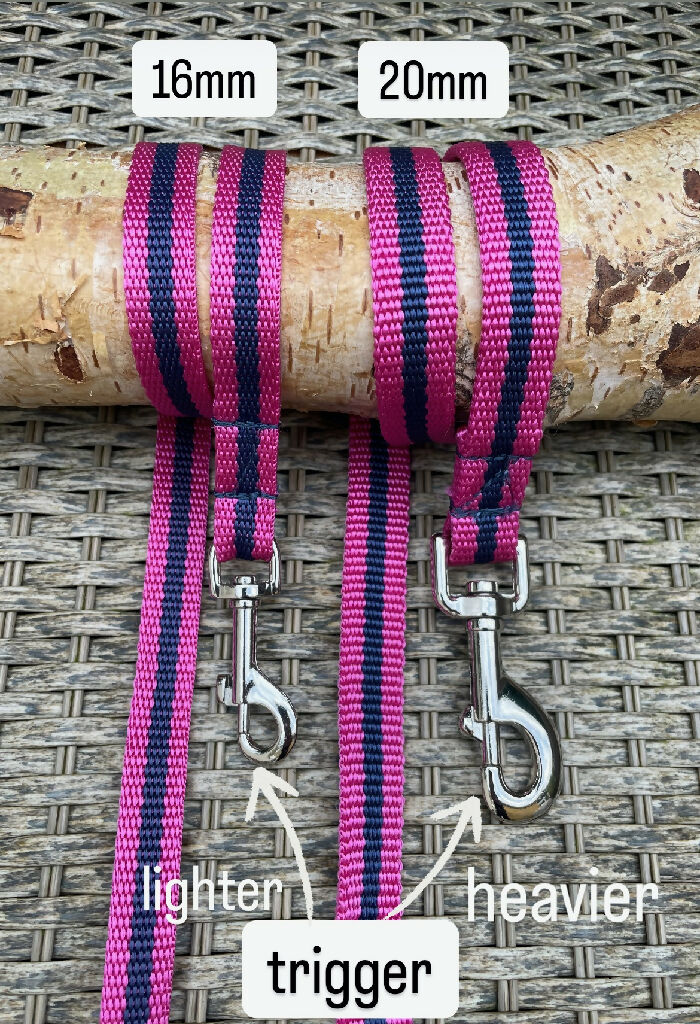 Dog Lead In Khaki And Brown Stripe - 2 sizes - Image 4