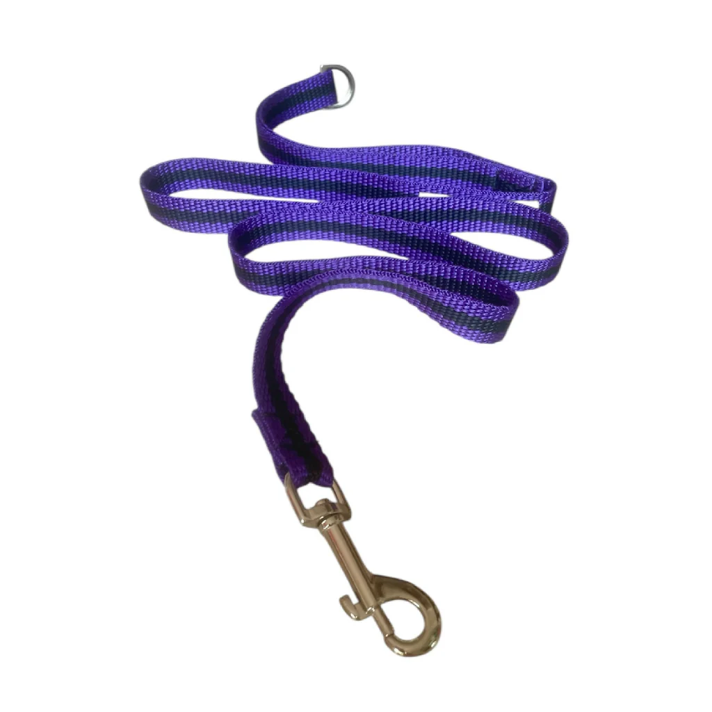 Dog Lead In Purple And Black Stripe - 2 sizes - Image 3