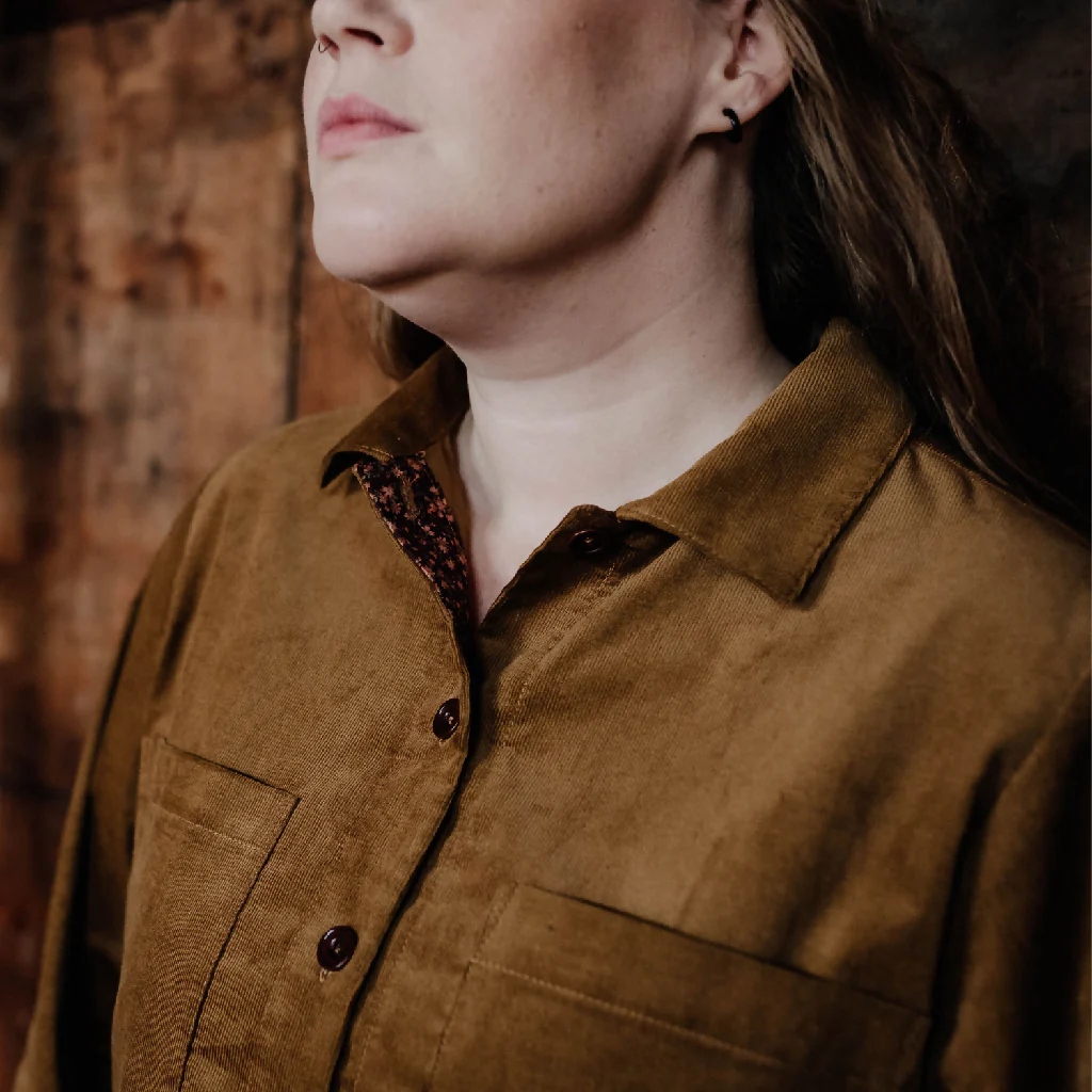 Dorothy Peplum Shirt In Doe - Image 3