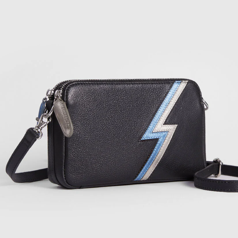 Mabel Sheppard Double Zip Lightning Multi Way Leather Bag
