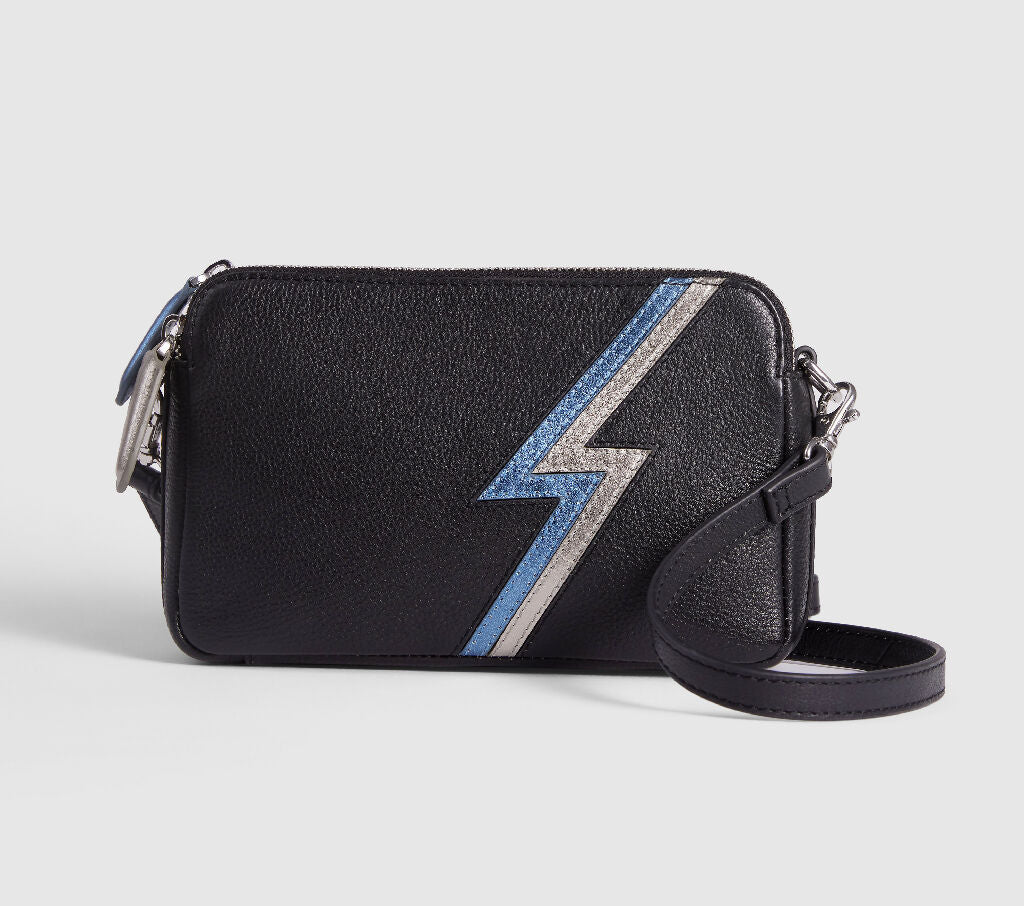 Mabel Sheppard Double Zip Lightning Multi Way Leather Bag - Image 4