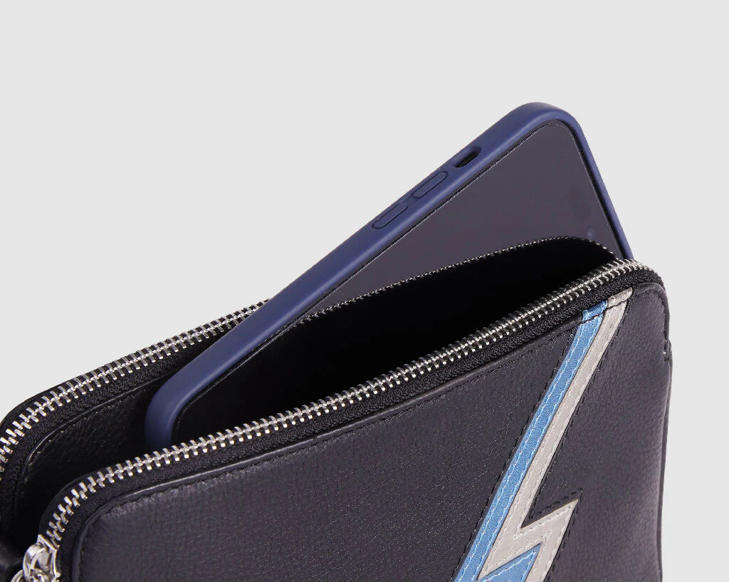 Mabel Sheppard Double Zip Lightning Multi Way Leather Bag - Image 5