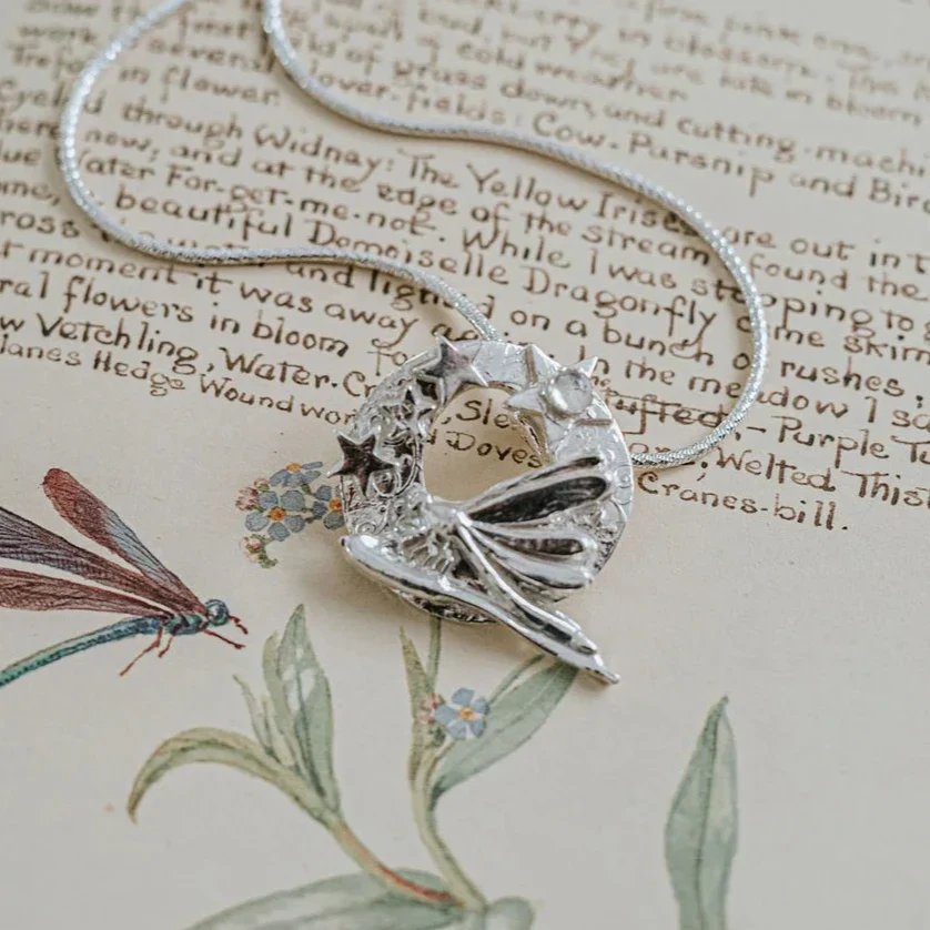Dragonfly & Stars Moonstone Necklace