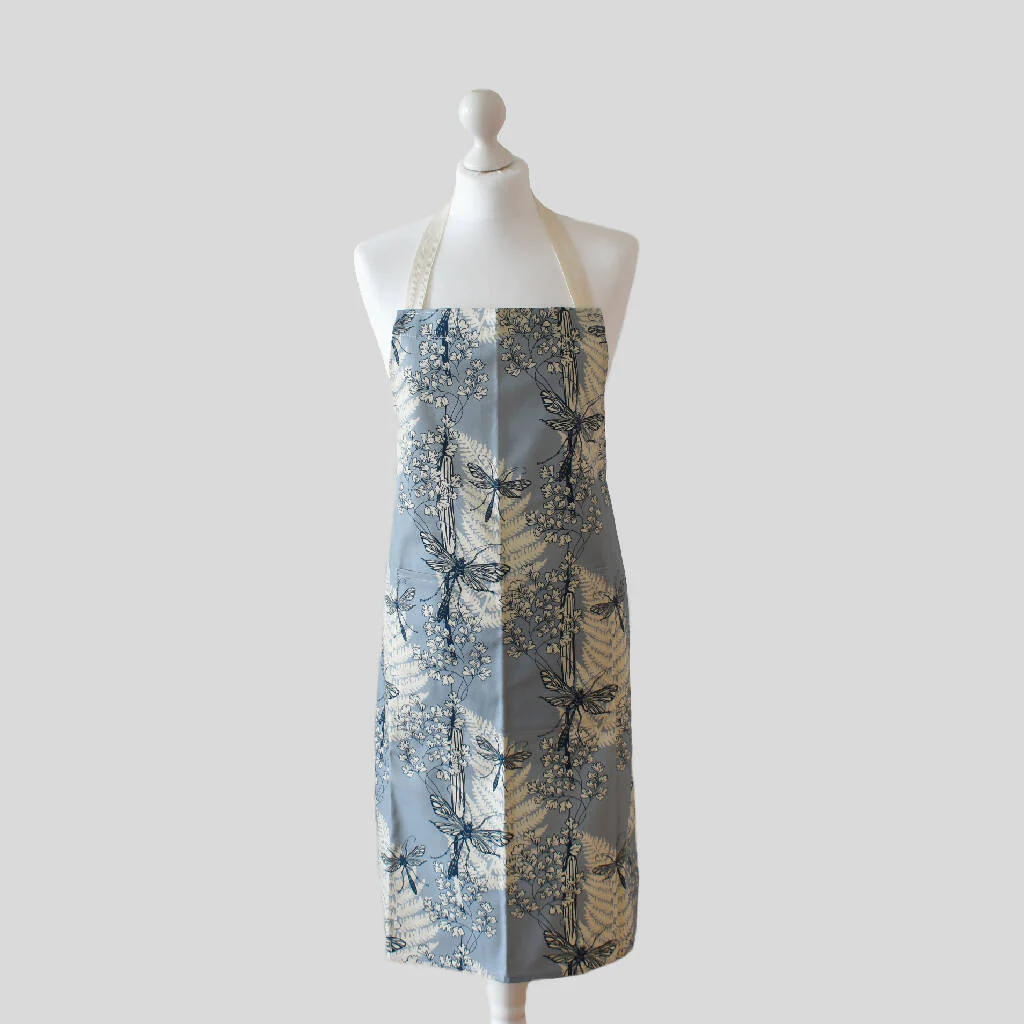 Dragonfly Wings Apron in Sky