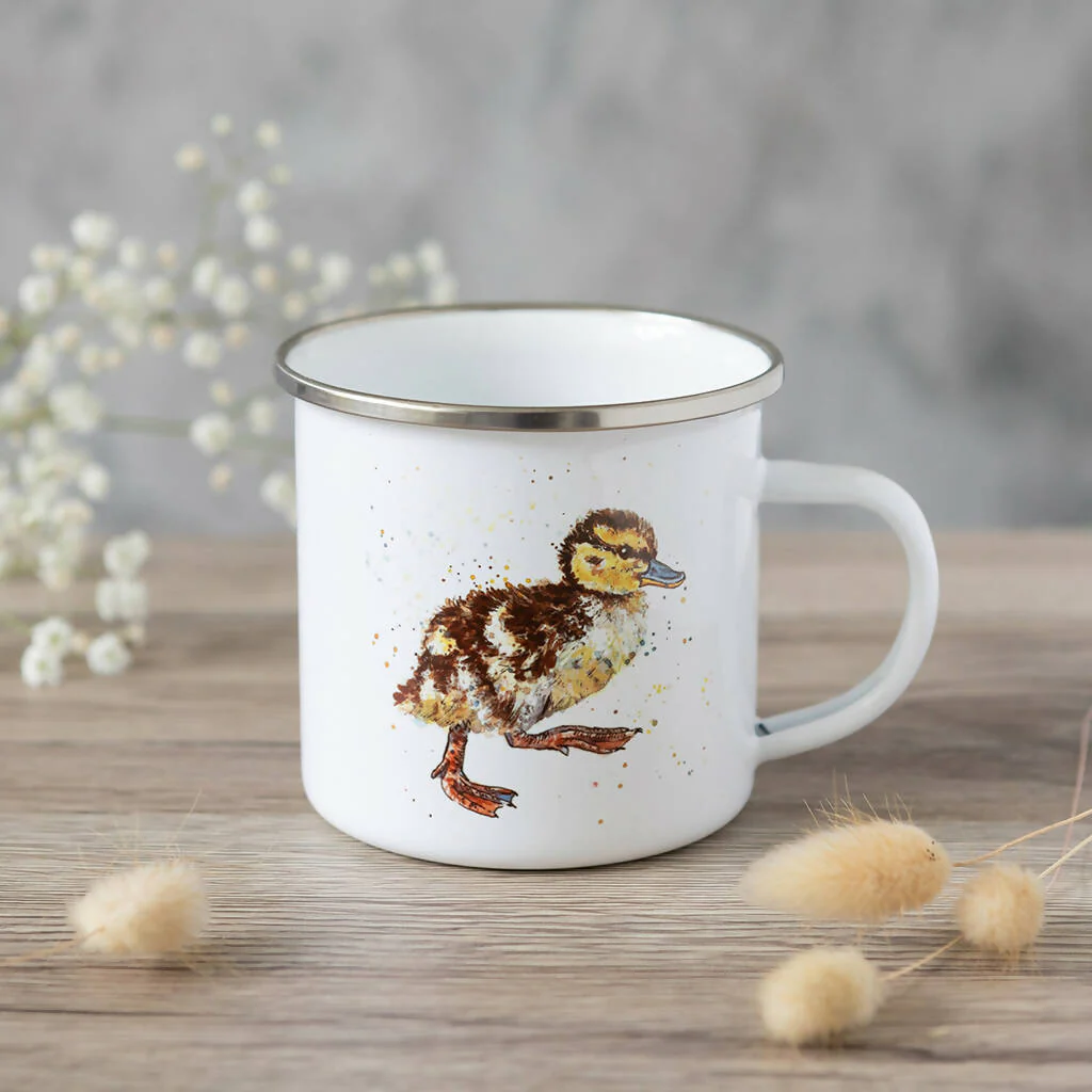 Duckling Enamel Mug in White - Image 5