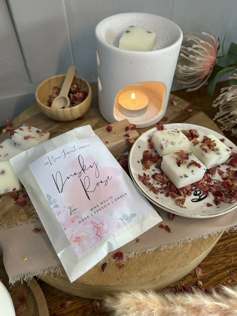 Dusky Rose Botanical Wax Melts, Valentines Day Wax Melts - Image 4