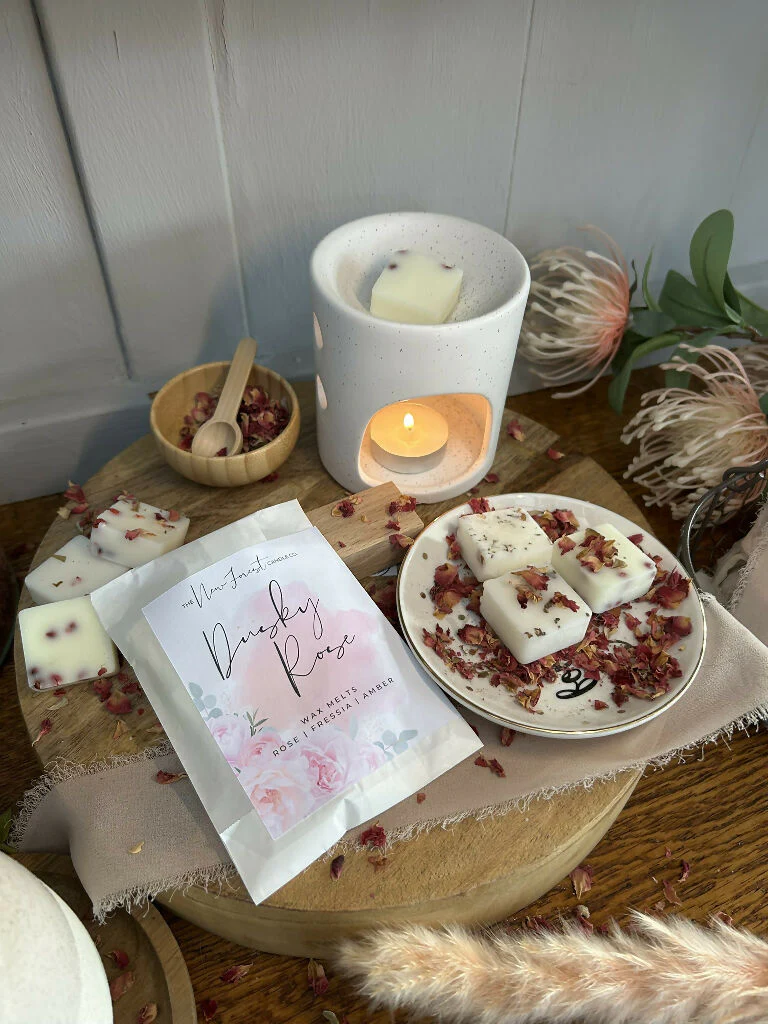 Dusky Rose Botanical Wax Melts, Valentines Day Wax Melts - Image 5