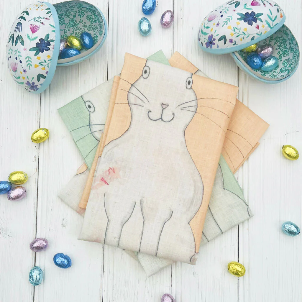 Easter Bunny Linen Tea Towel - Image 5