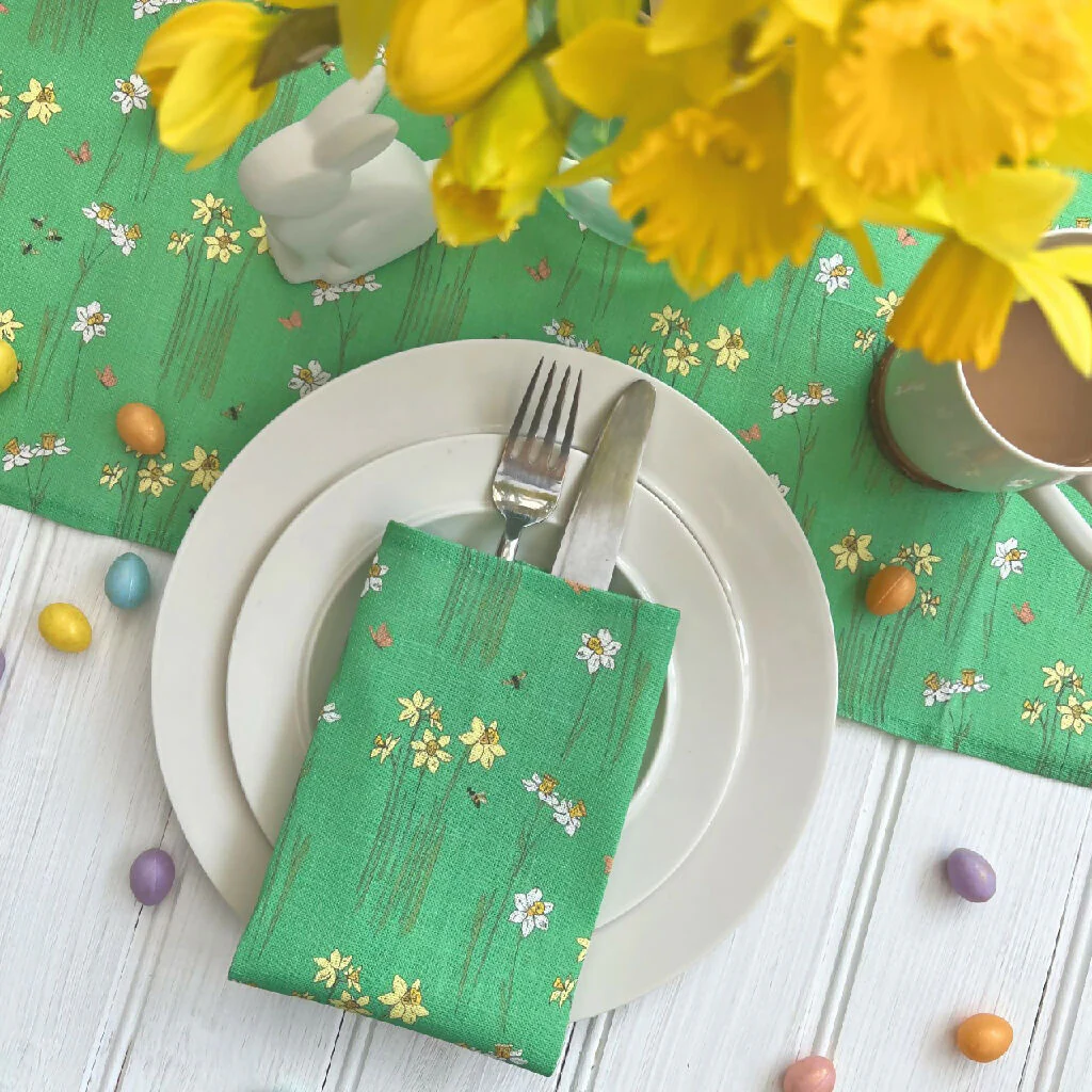 Easter Daffodils Linen Napkin Crackers - Image 5