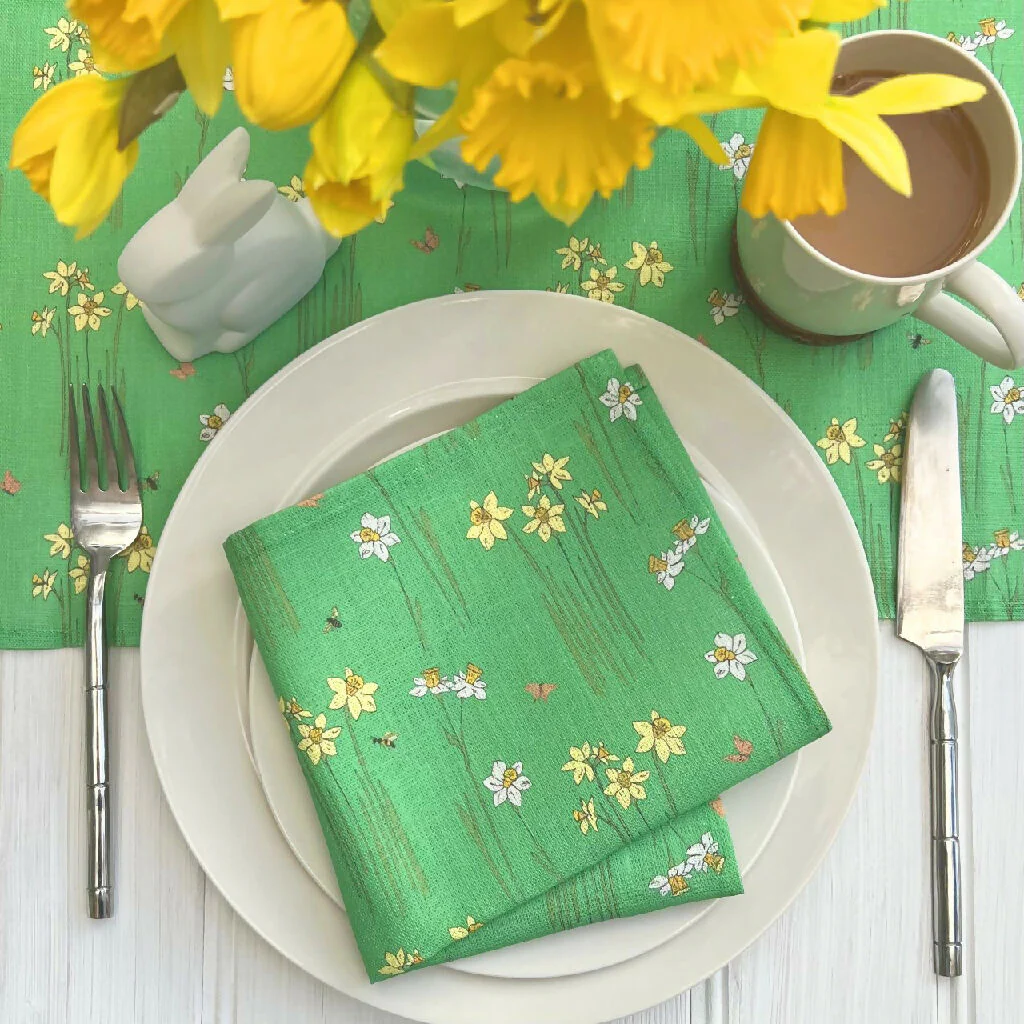 Easter Daffodils Linen Napkin Crackers - Image 6