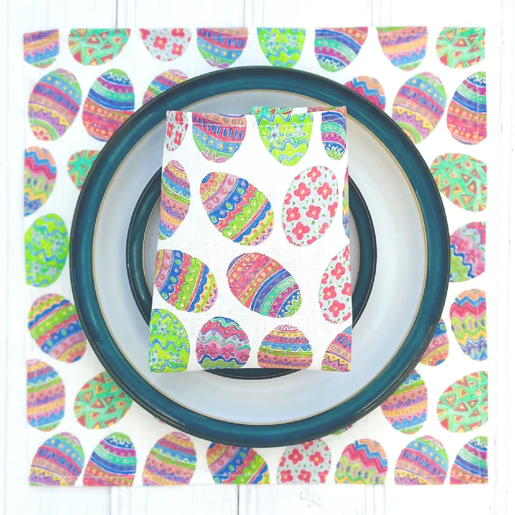 Easter Eggs Linen Napkins - Image 2