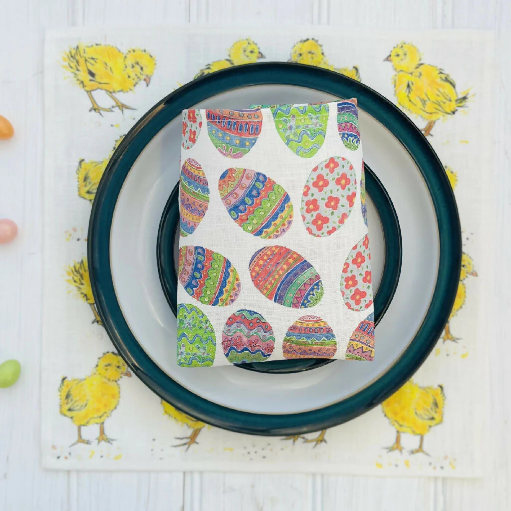 Easter Eggs Linen Napkins - Image 3