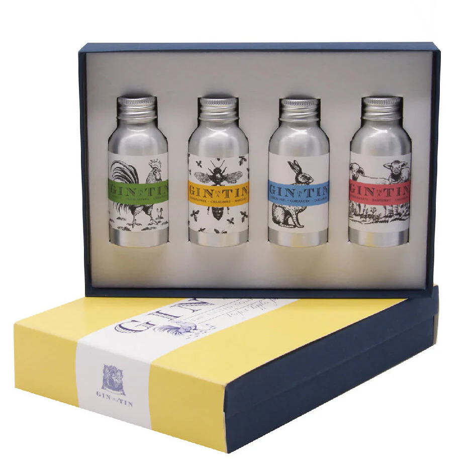 Easter Gift Set Of Four Miniature Gins | 35ml x 4 Tins - Image 2